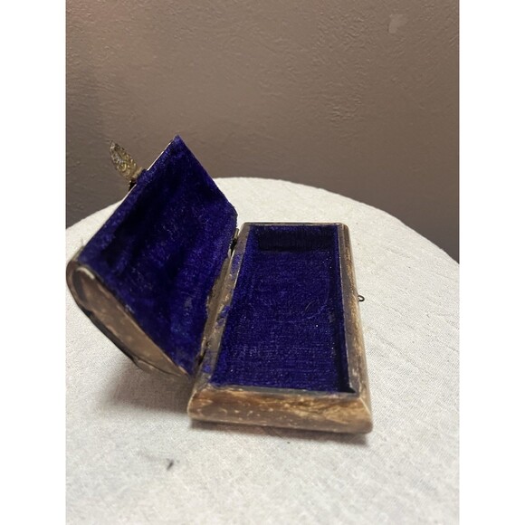 Jewelry Box Vintage Jerusalem with Brass Copper Ornament Hand Made - Picture 8 of 11